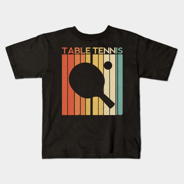 Ping Pong Legend Table Tennis Champion Winner Vintage Paddle Kids T-Shirt by Shirtsurf